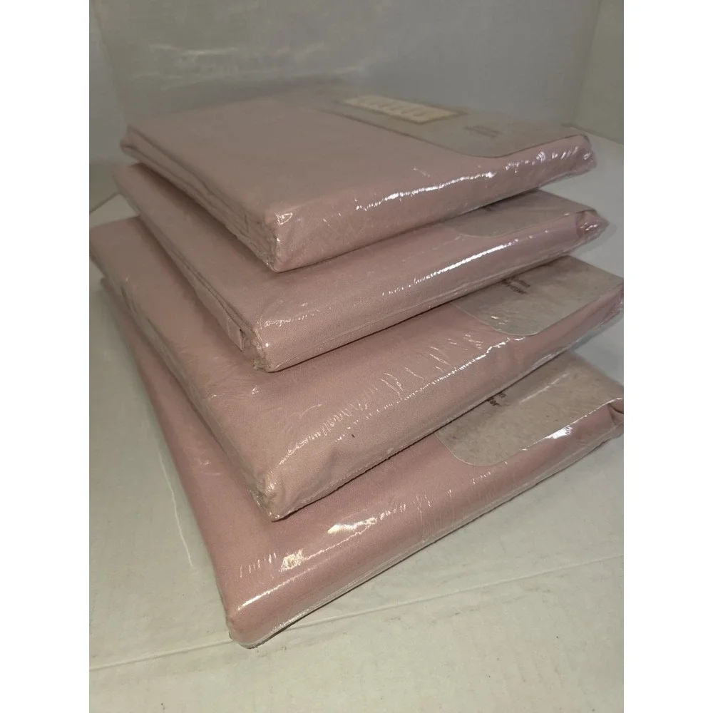 Vintage Mervyns Caress Lt Pink Twin Flat Sheet Lot Of 4  66 X 96 New Old Stock